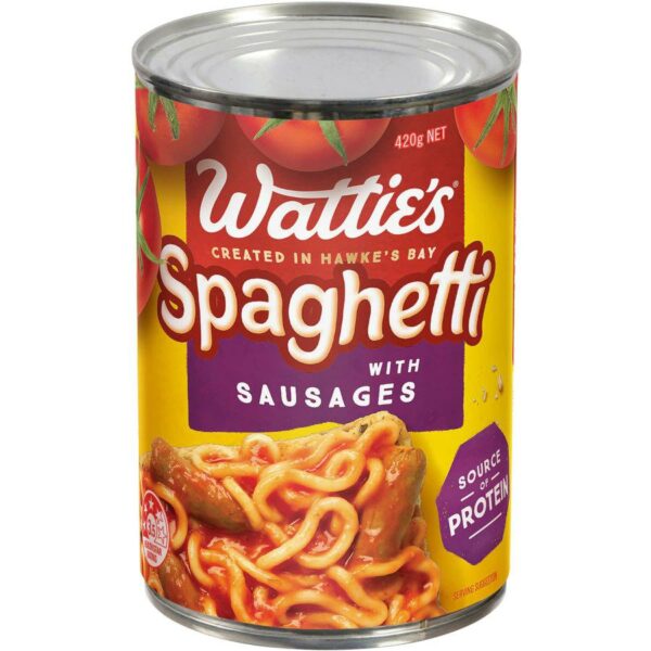 Watties Spaghetti with Sausages 420g