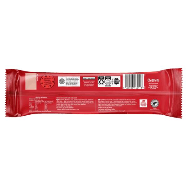 Griffins Cookie Chocolate Chippies 200g Back