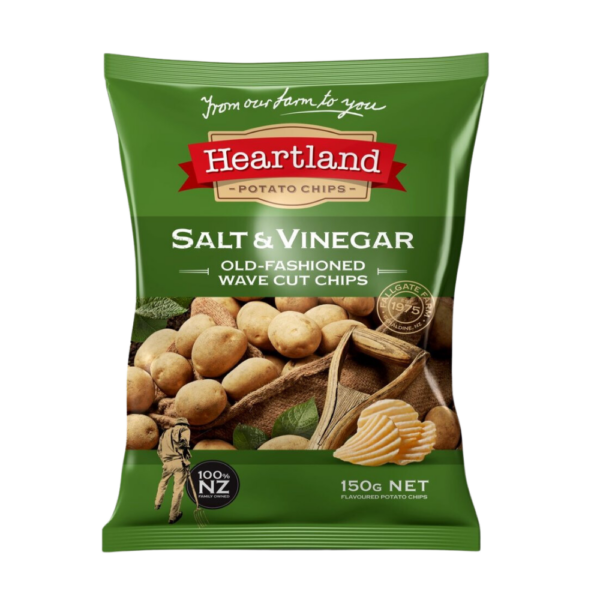 Heartland Potato Chips Salt & Vinegar 150g
