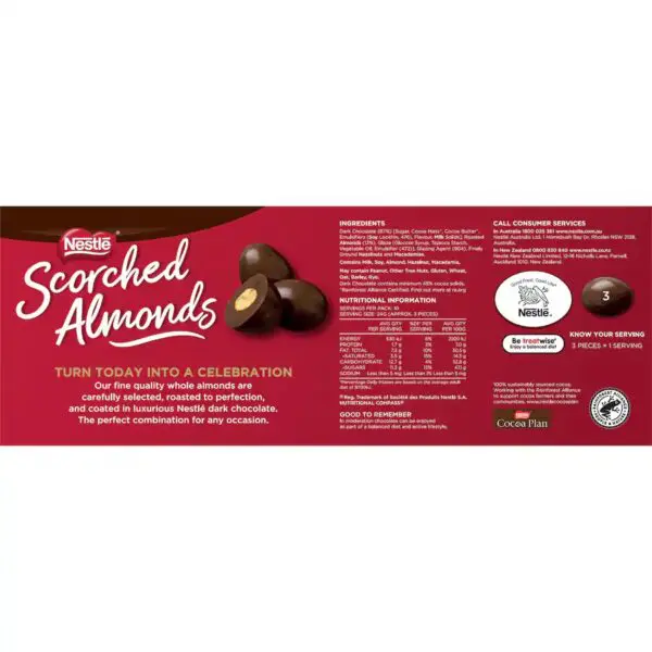 Nestle Dark Chocolate Scorched Almonds 240g