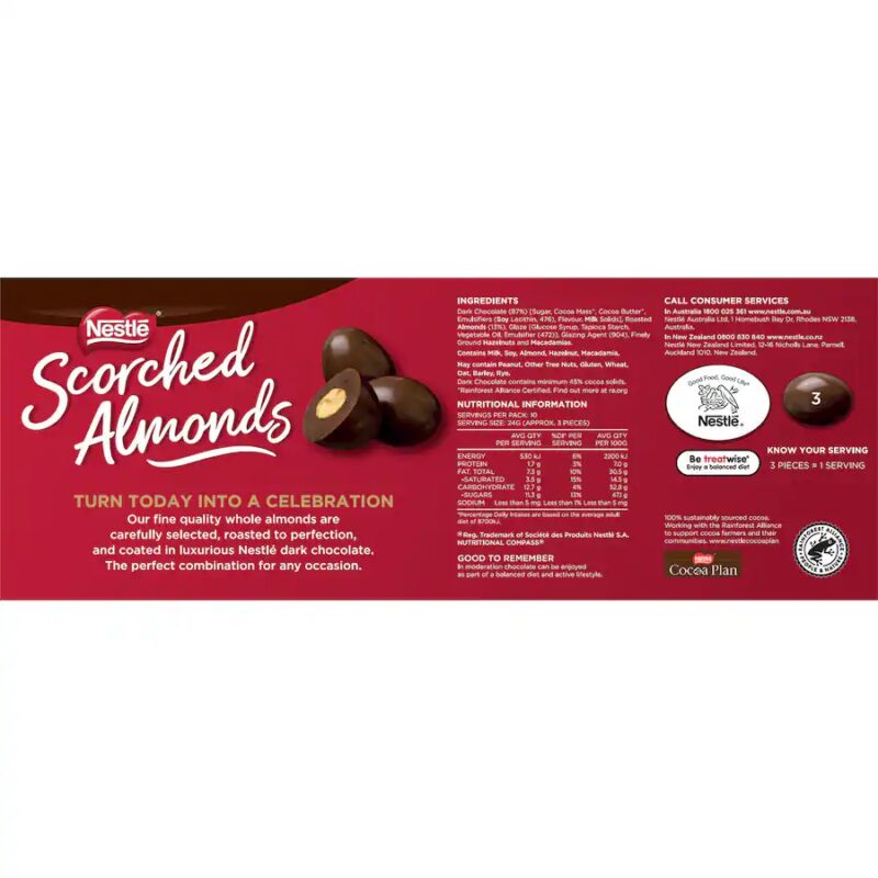 Nestle Dark Chocolate Scorched Almonds 240g