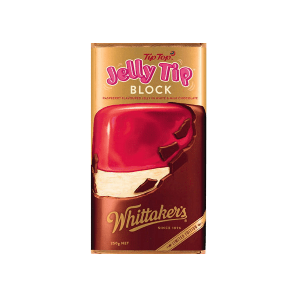 Whittakers Chocolate Block Jelly Tip 250g Kiwi Kitchen 5363