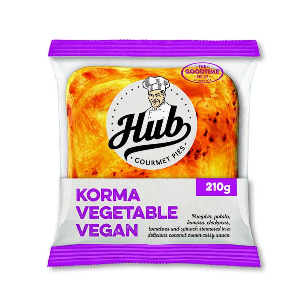 Goodtime HUB Gourmet Korma Vegetable Vegan Pie 210g