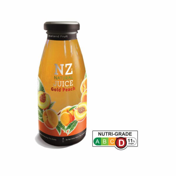 NZ Natural Juice Gold Peach 250ml Glass Bottle
