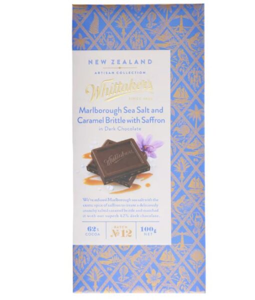 Whittakers Marlborough Sea Salt & Caramel Brittle with Saffron 100g