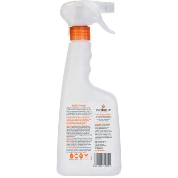 Earthwise Multi Purpose Spray Cleaner Citrus & Mint 500ml Trigger Bottle