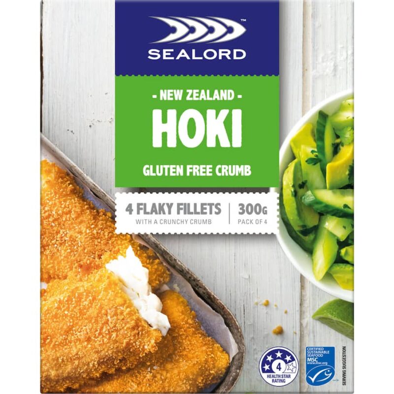 Sealord Fish Fillets Crumb Hoki Gluten Free 300g