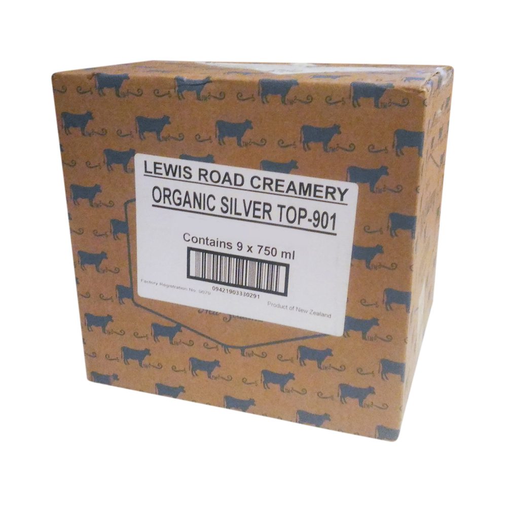 Lewis Road Creamery Organic Non Homogenised Milk 9 x 750ml Carton