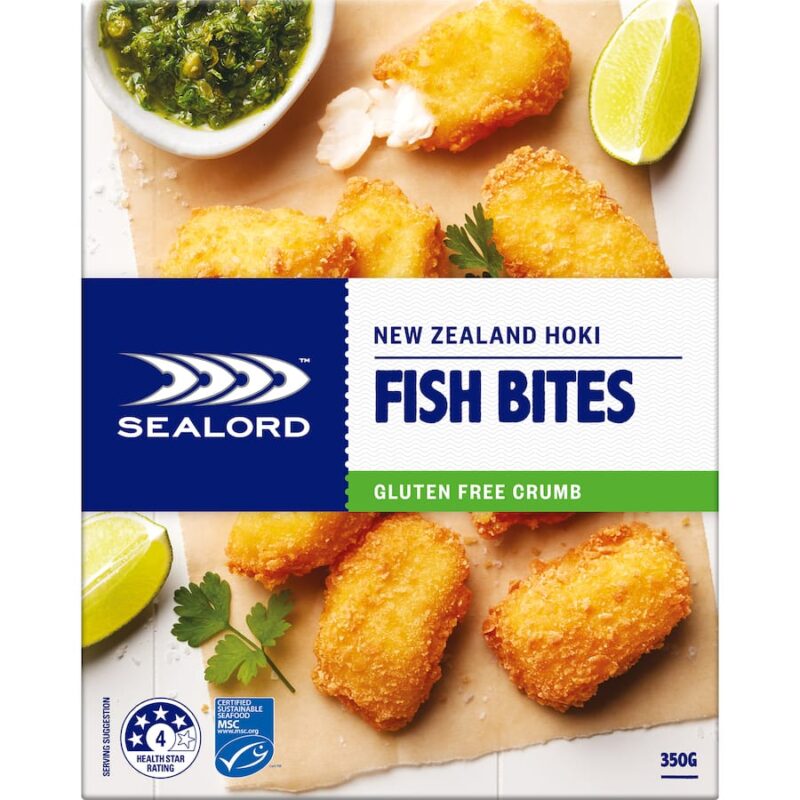 Sealord Gluten Free Hoki Fish Bites 350g