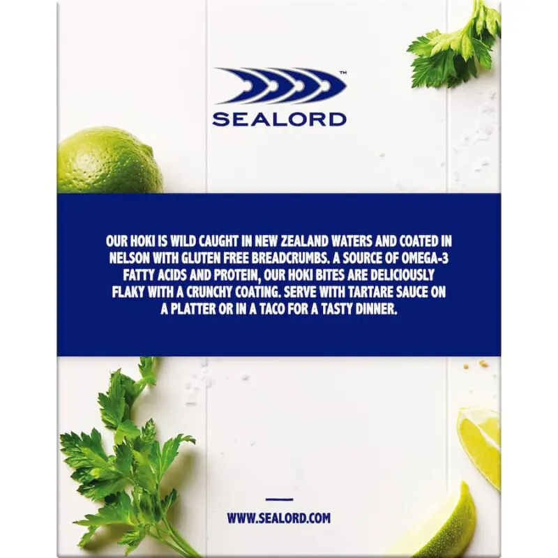 Sealord Gluten Free Hoki Fish Bites 350g