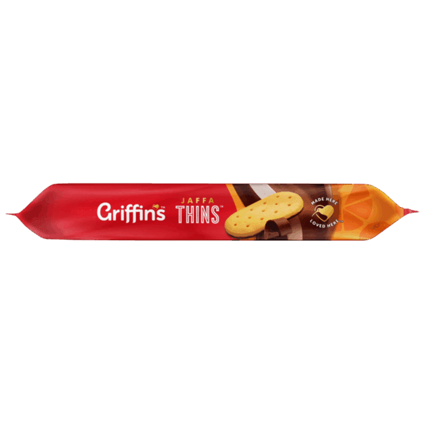 Griffins Chocolate Biscuits Jaffa Thins 180g Side