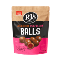 RJ's Licorice Candy Raspberry Coated Balls 220g
