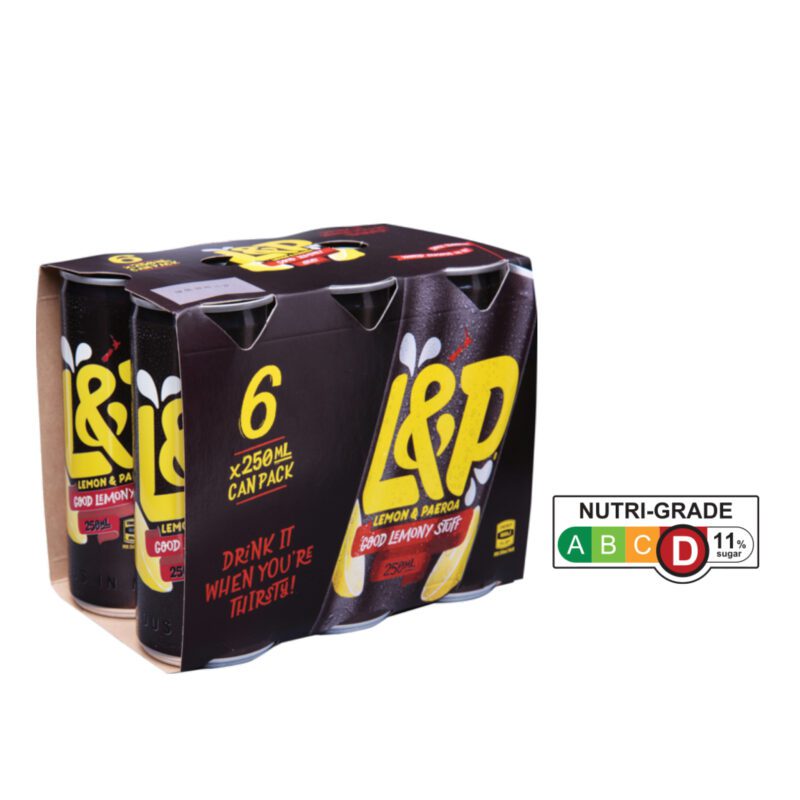 L&P Soft Drink Cans 6 x 250ml