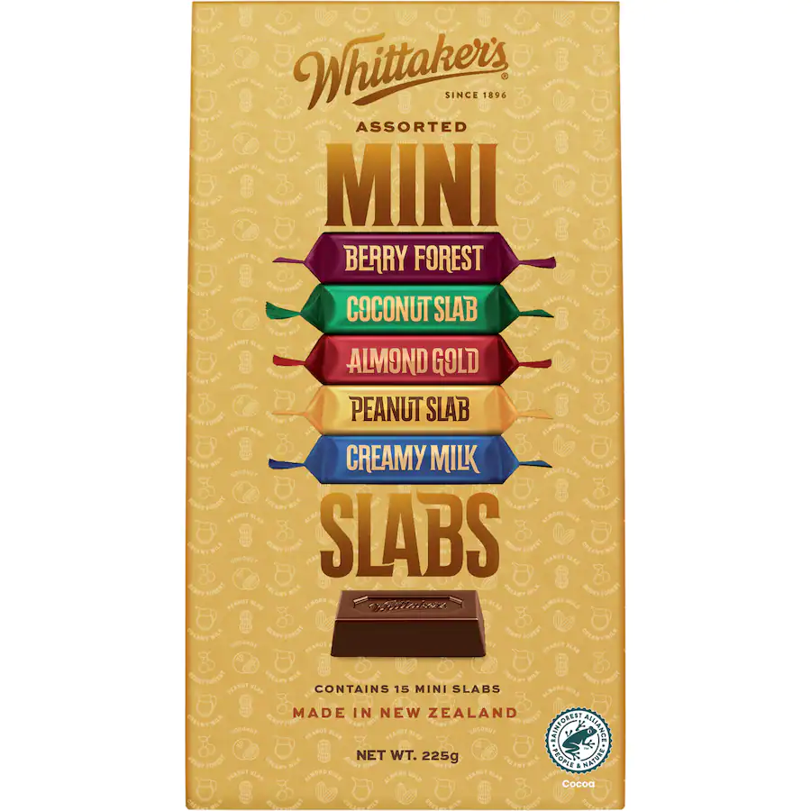 Whittakers Assorted Mini Slabs 225g