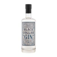 700ml bottle of Black Collar Distillery gin with a decorative label design.