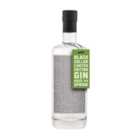 Bottle of Black Collar Limited Edition Gin Spring with a maze design and green tag.