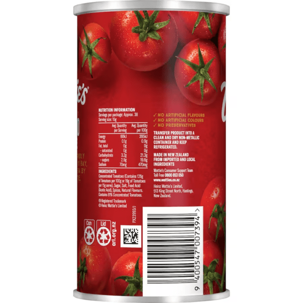 Watties Refill Tomato Sauce Can 575g