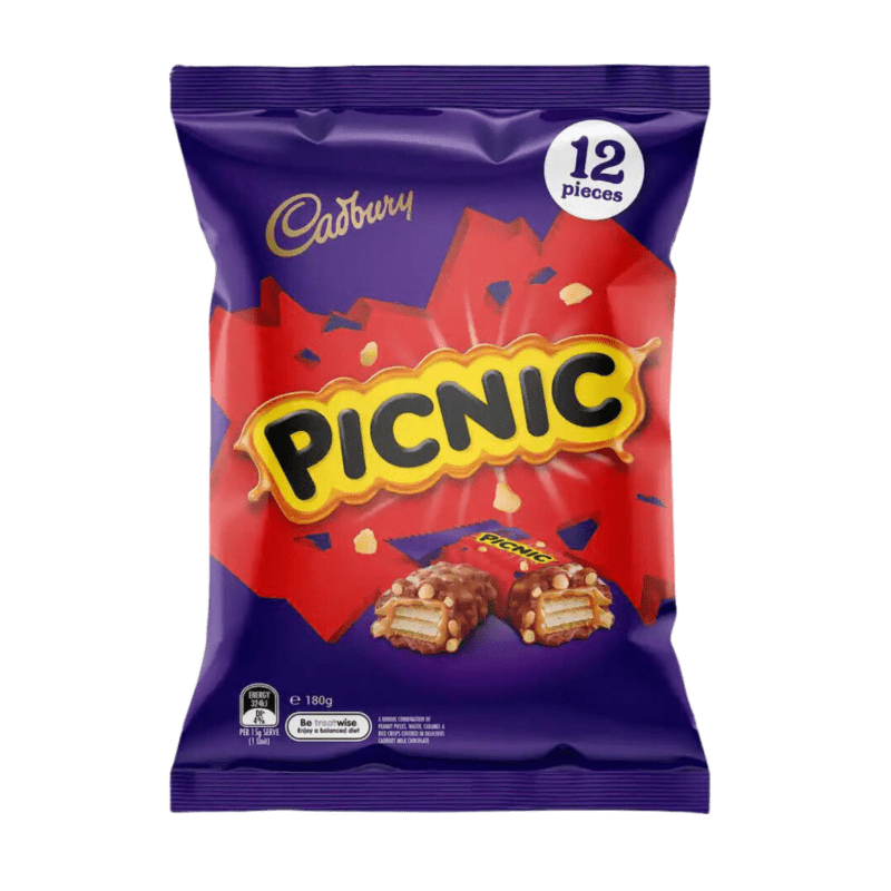 Cadbury Picnic Sharepack 12 pack 180g
