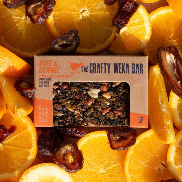 Crafty Weka Date & Orange Bar & Ingredients