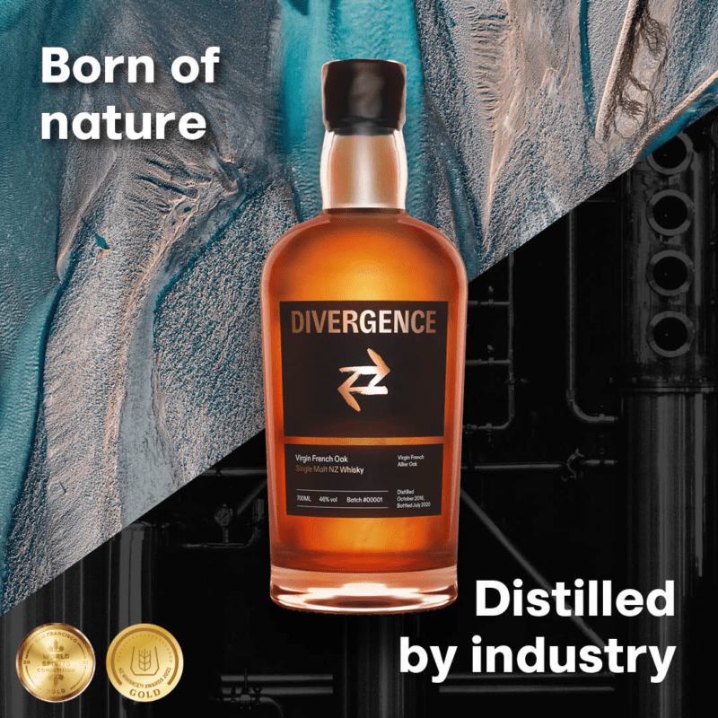 Divergence Single Malt New Zealand Whisky – Virgin French Oak