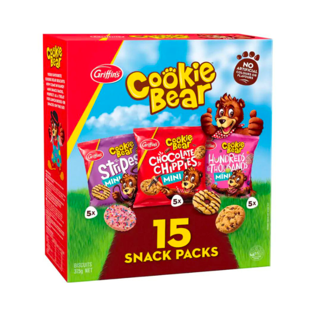 Buy NZ Griffins Cookie Bear Biscuits Snack Packs 375g In SG Buy NZ Griffins Cookie Bear Biscuits Snack Packs 375g In SG