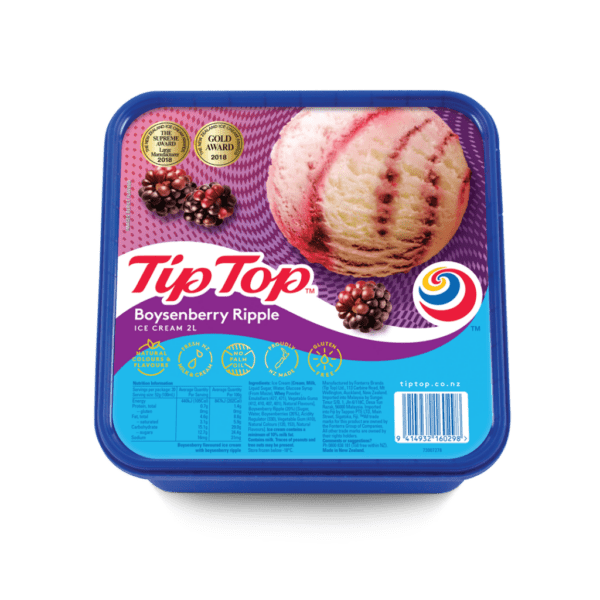 Tip Top Ice Cream Boysenberry Ripple 2L