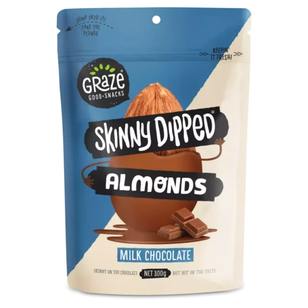 Graze Skinny Dipped Milk Chocolate Almonds 300g