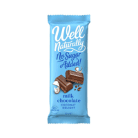 Well Naturally Milk Chocolate Coconut Delight 90g