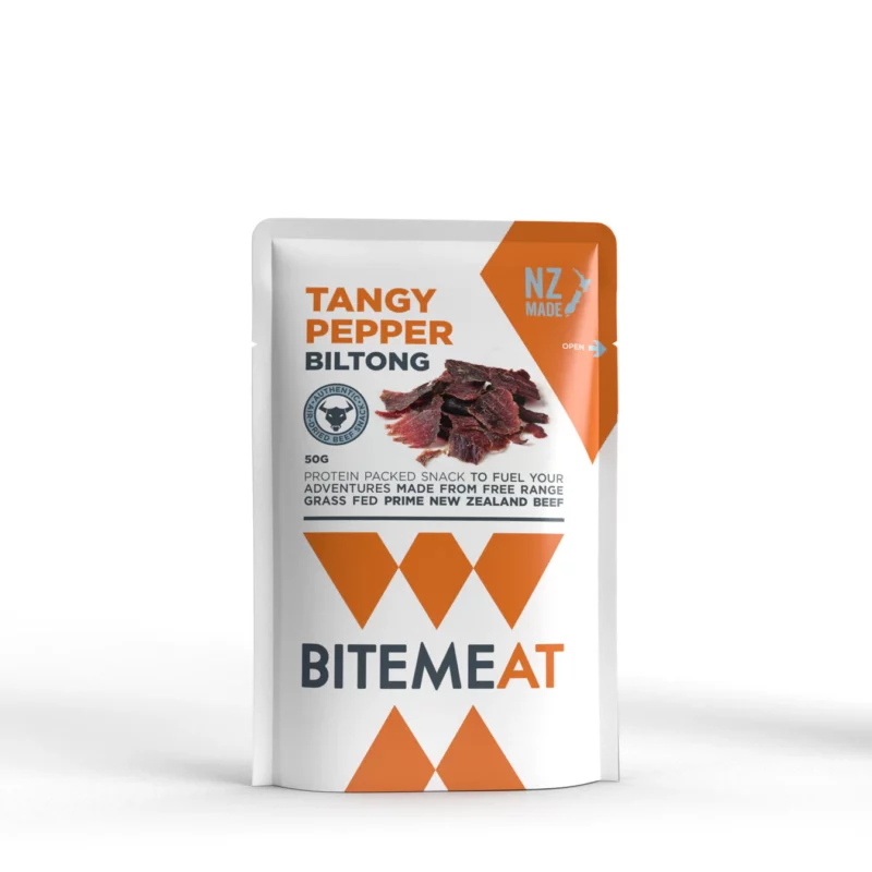 Canterbury Biltong (Jerky) Bite Meat Tangy Pepper 50g