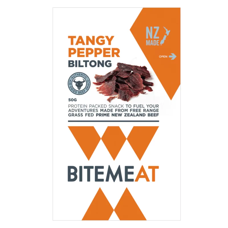 Canterbury Biltong (Jerky) Bite Meat Tangy Pepper 50g