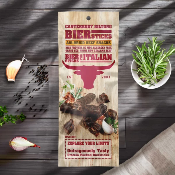 Canterbury Biltong (Jerky) Italian Biersticks 100g