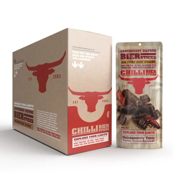 Canterbury Biltong (Jerky) Chilli Bierstick 100g