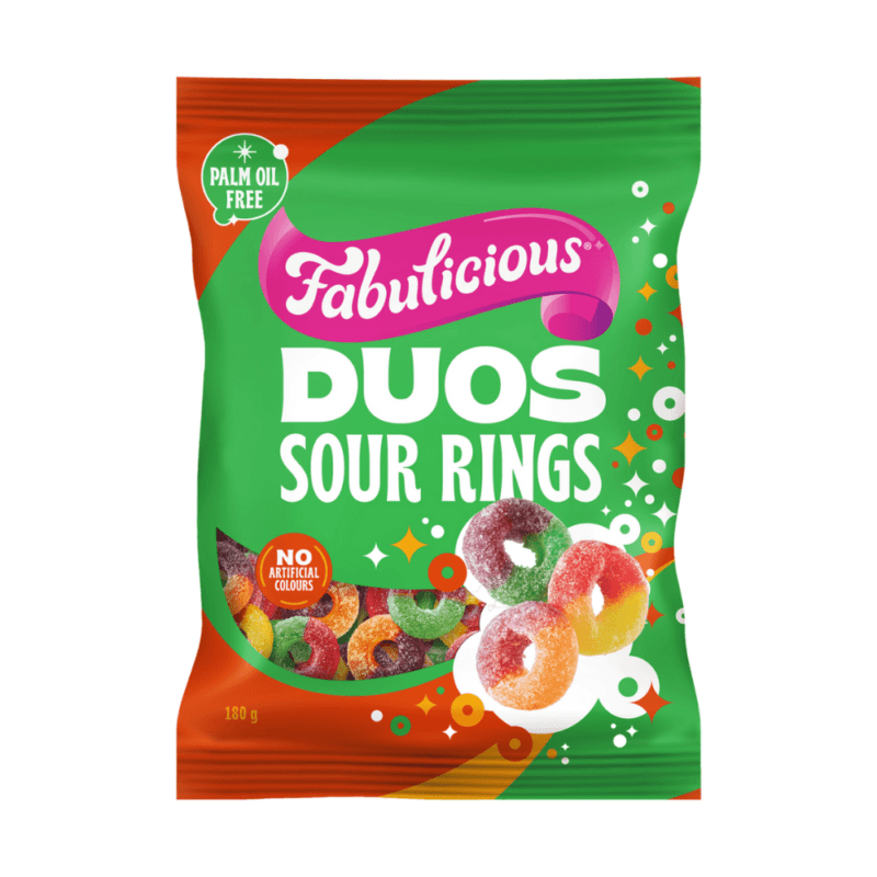 RJ's Fabulicious Duos Sour Rings 180g
