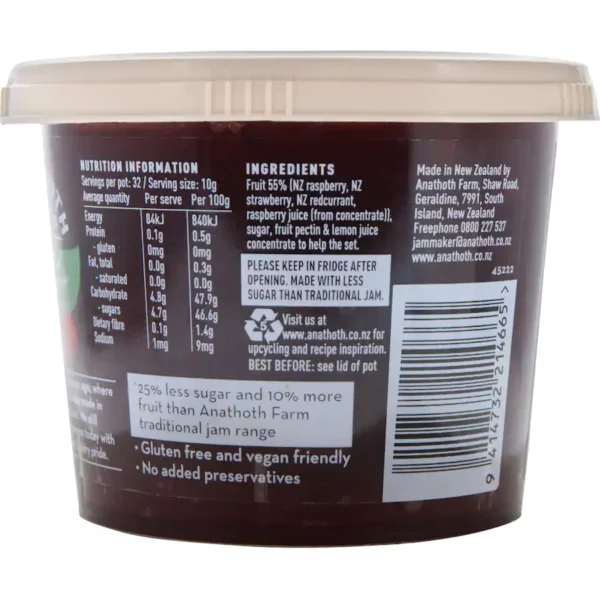 Anathoth Farm Red Berry 25% Less Sugar 320g