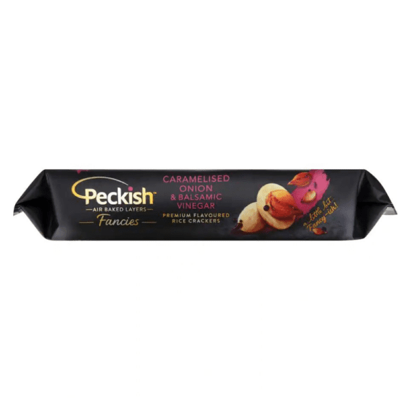Peckish Fancies Caramelised Onion & Balsamic Vinegar Rice Crackers 90g