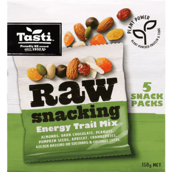 Tasti Raw Snacking Energy Trail Mix Snack Packs 5 x 30g
