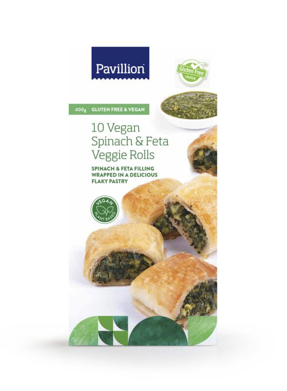 Pavillion Vegan Spinach & Feta Veggie Rolls 10pk 400g