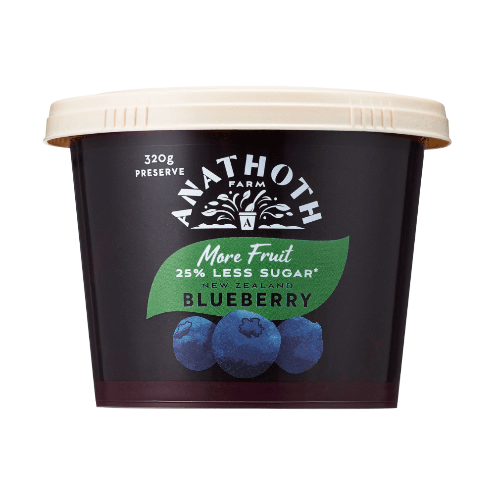 Anathoth Farm Blueberry 25% Less Sugar 320g