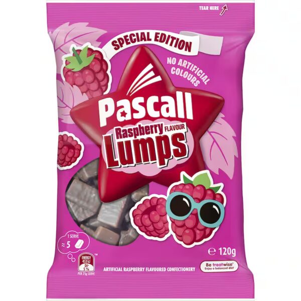 Pascall Chocolate Lollies Raspberry Lumps 120g