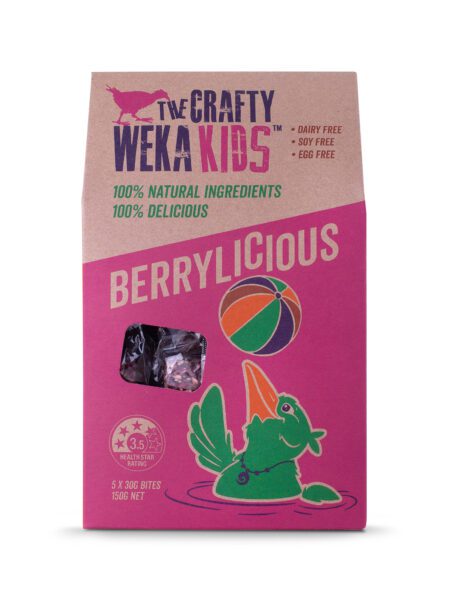 The Crafty Weka Kids Berrylicious Pack of 5 x 30g Bites
