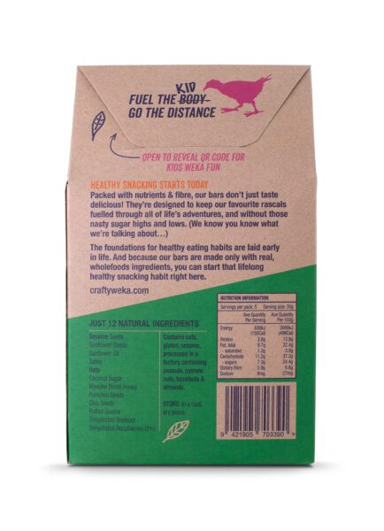 The Crafty Weka Kids Berrylicious Pack of 5 x 30g Bites Back