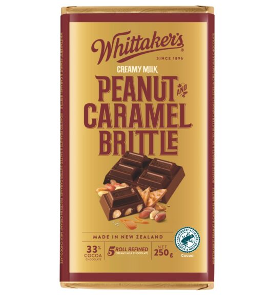 Whittakers Creamy Milk Peanut & Caramel Brittle 250g