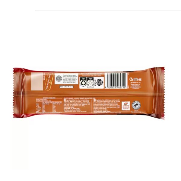 Griffins Caramel Thins Chocolate Biscuits 180g Back