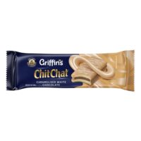 Pack of Griffin's Chit Chat caramelised white chocolate biscuits weighing 180g.