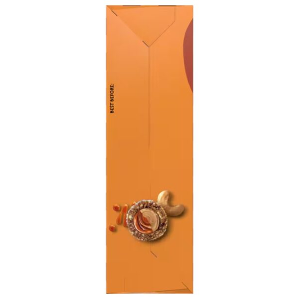 Packaging for Frooze Balls protein snack balls with caramel cashew butter flavour and a visual of the product.